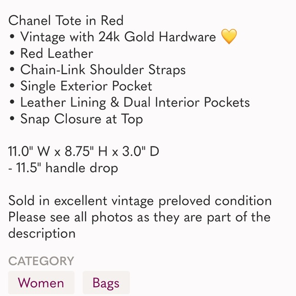 CHANEL RED LEATHER QUILTED VINTAGE SHOULDER BAG - Picture 16 of 17